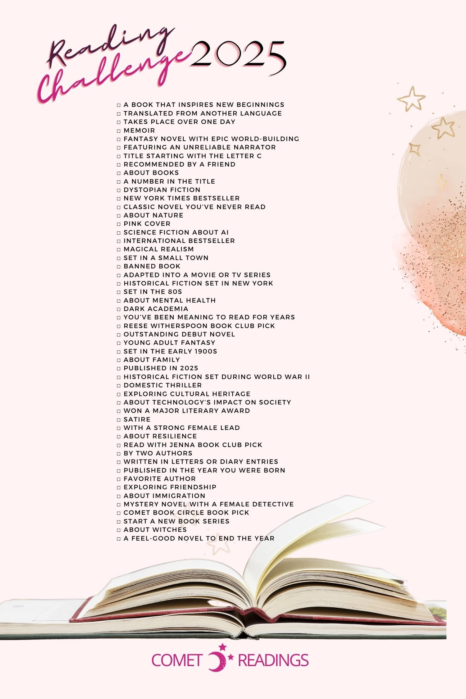 Comet Readings\' 2025 Reading Challenge
