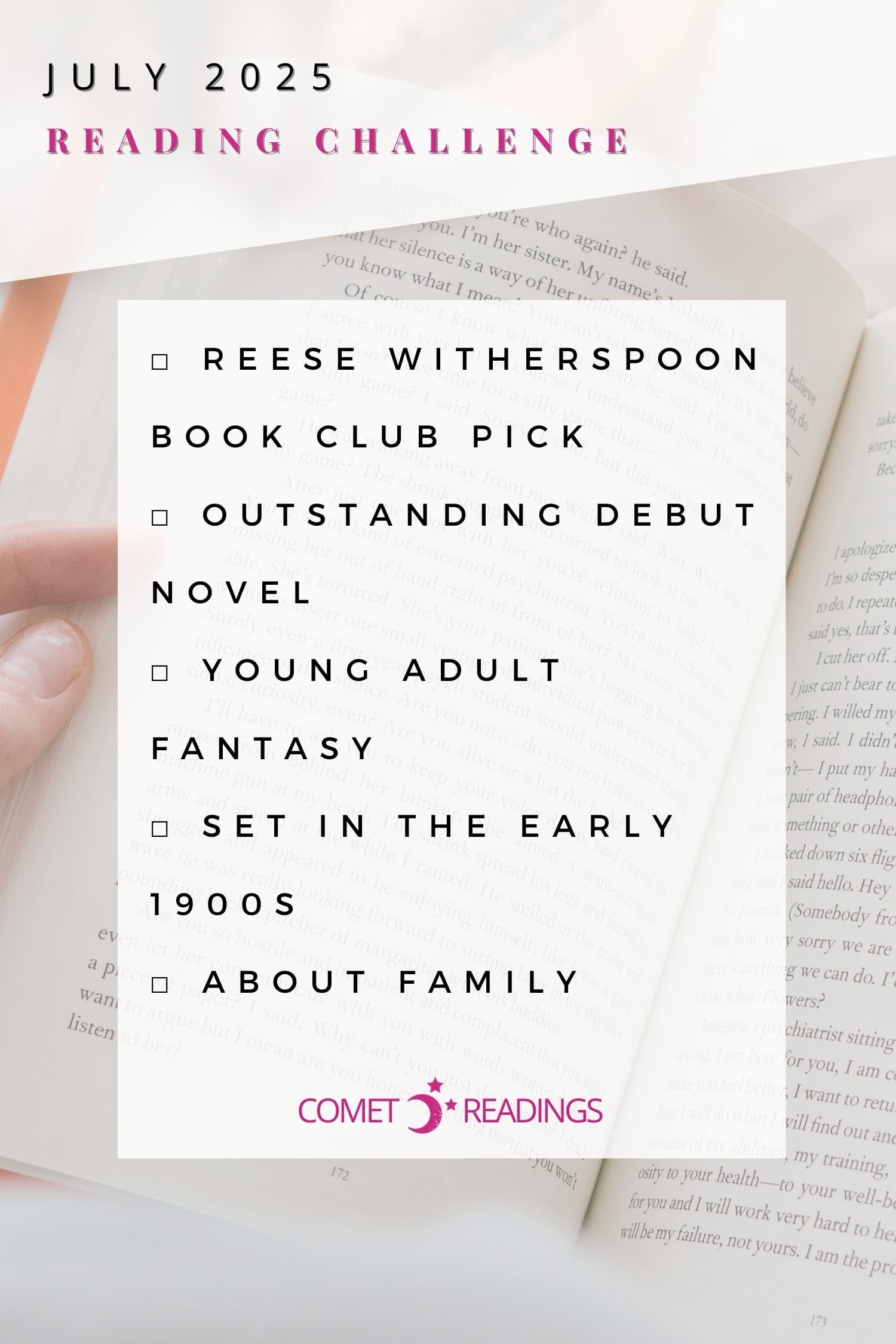 Comet Readings\' 2025 Reading Challenge