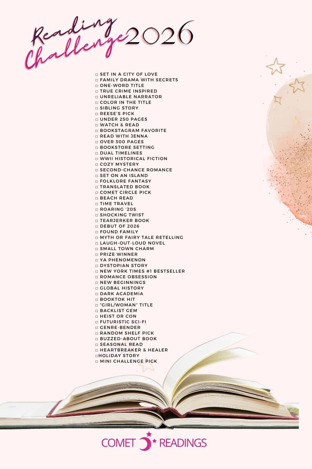 Comet Readings\' 2026 Reading Challenge