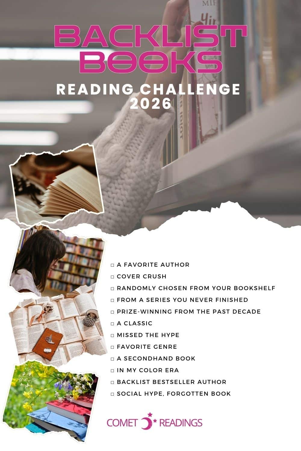 Comet Readings’ 2026 Backlist Books Challenge