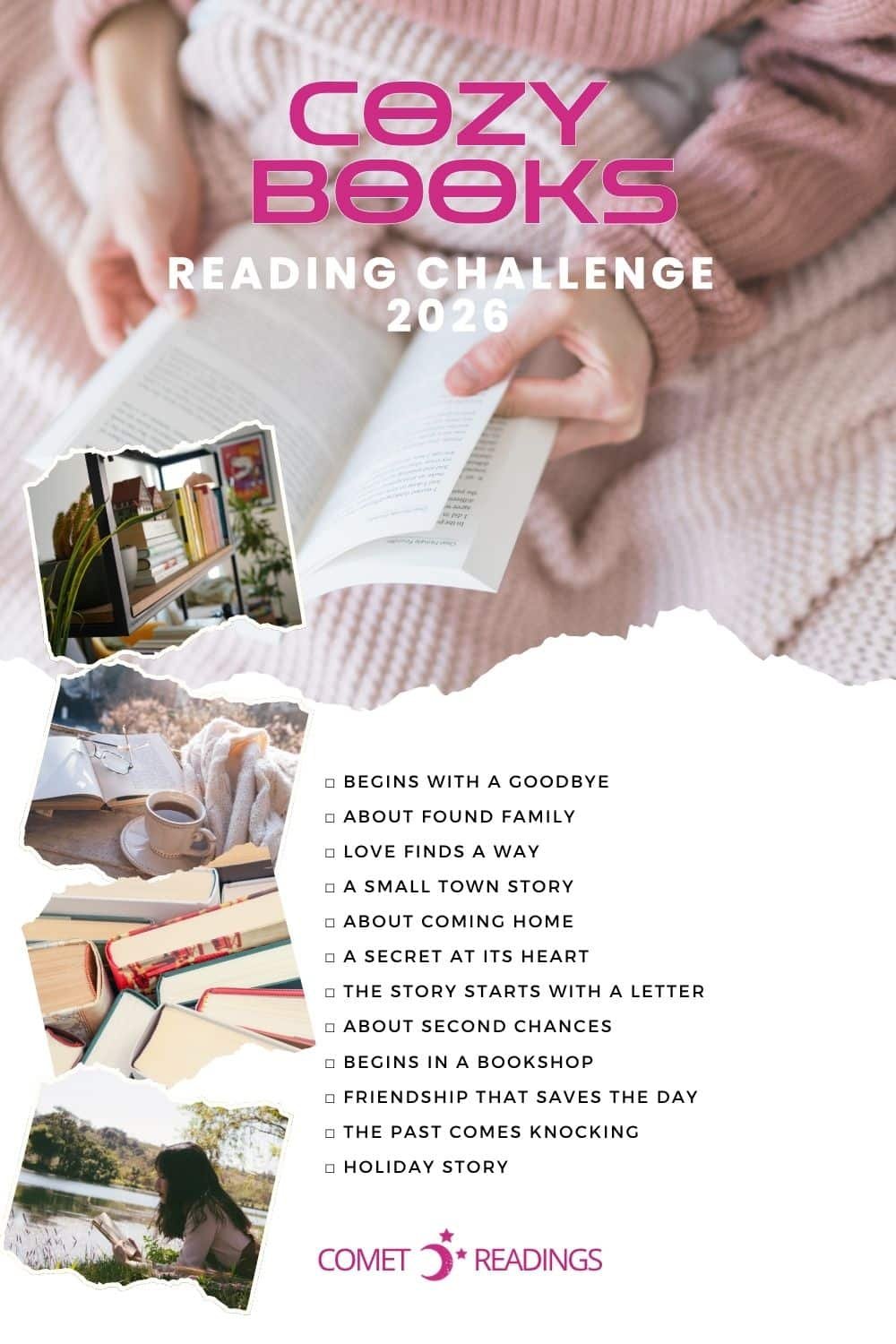 Comet Readings’ 2026 Cozy Books Challenge