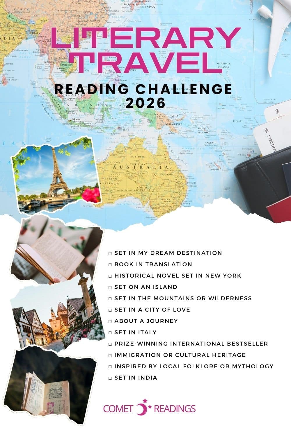 Comet Readings\' 2026 Literary Travel Challenge